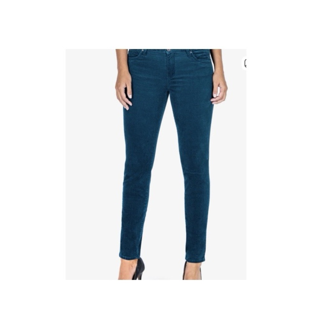 Kut From The Kloth Diana Fab AB‎ High Rise Skinny Corduroy Pants In Peacock NWT